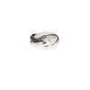 Cartier Trinity medium model ring in white gold and ceramic - 360 thumbnail