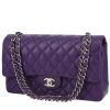 Bolso de mano Chanel  Timeless Classic en cuero acolchado violeta - 00pp thumbnail