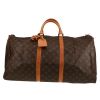 Louis Vuitton  Keepall 55 travel bag  in brown monogram canvas  and natural leather - Detail D1 thumbnail