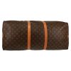 Borsa da viaggio Louis Vuitton  Keepall 60 in tela monogram marrone e pelle naturale - Detail D4 thumbnail