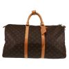 Sac de voyage Louis Vuitton  Keepall 50 en toile monogram marron et cuir naturel - Detail D1 thumbnail