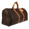 Louis Vuitton  Keepall 50 travel bag  in brown monogram canvas  and natural leather - Detail D3 thumbnail