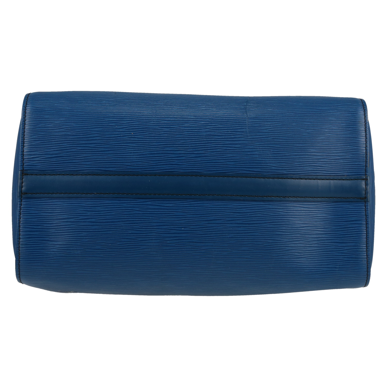 Louis Vuitton  Speedy 30 handbag  in blue epi leather - Detail D1