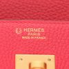 Bolso de mano Hermès  Birkin 30 cm en cuero taurillon clémence Rose extrême y cuero taurillon clémence azul oscuro - Detail D2 thumbnail