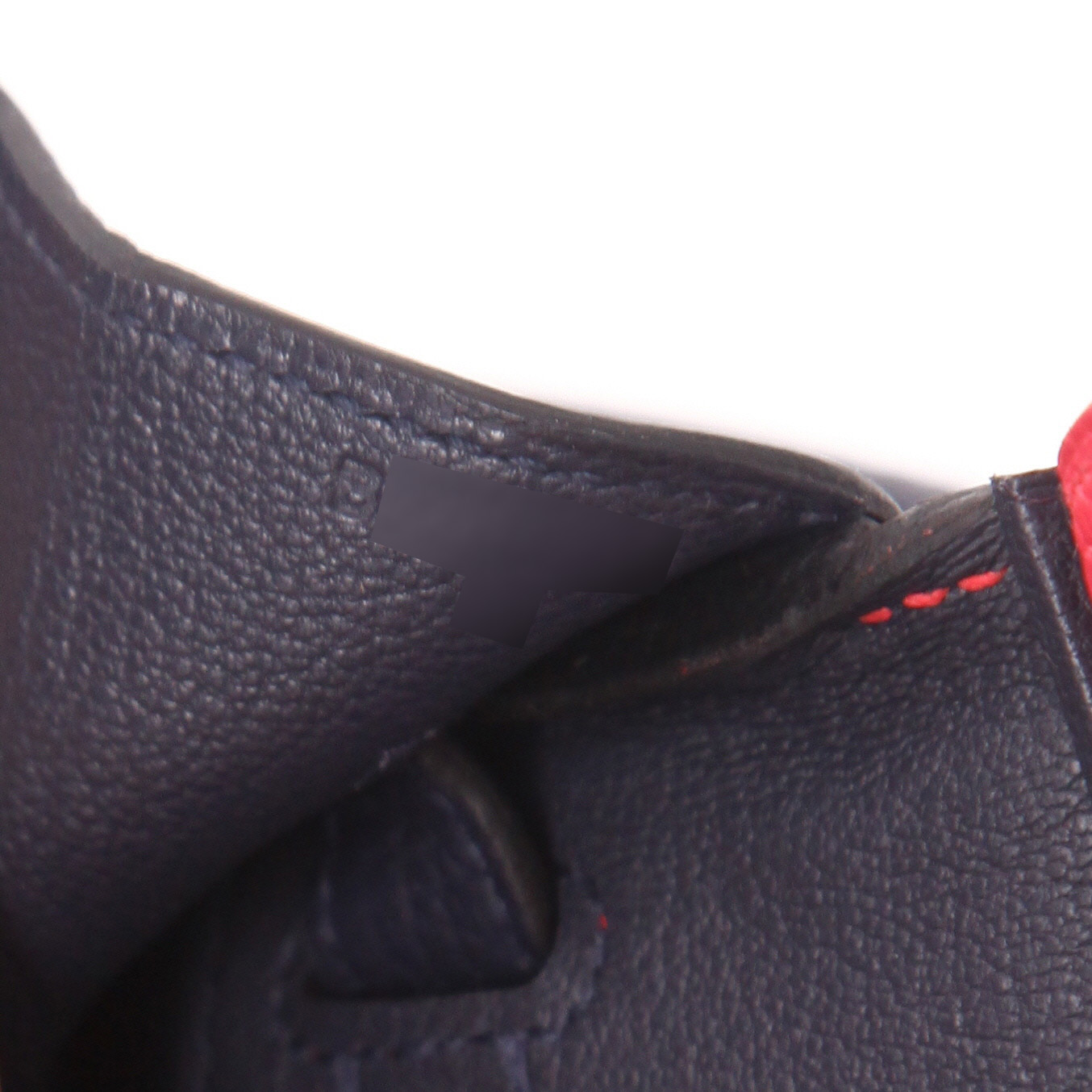 Hermès  Birkin 30 cm handbag  in Rose extrême leather taurillon clémence  and dark blue leather taurillon clémence - Detail D4