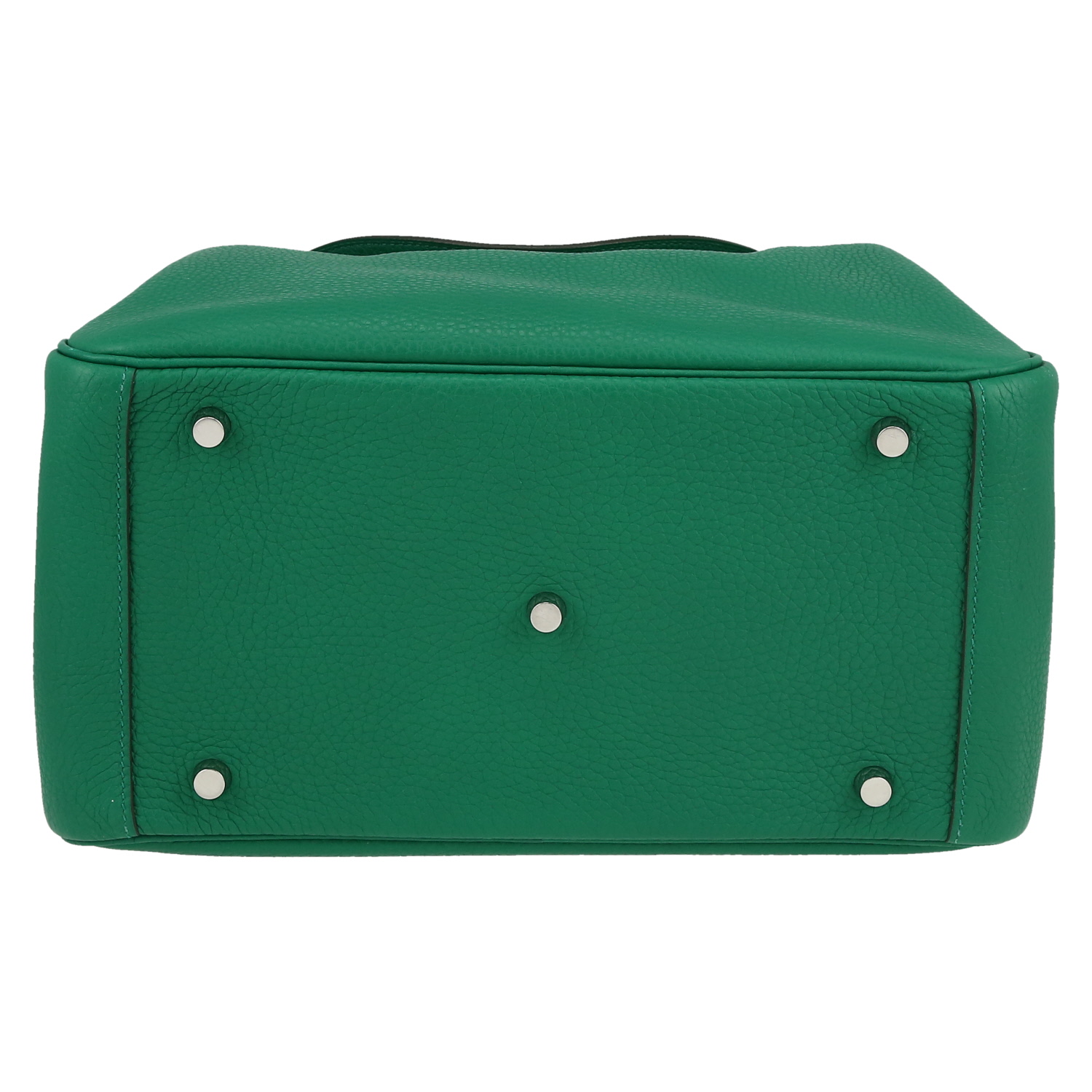 Hermès  Lindy 30 cm handbag  in Vertigo green togo leather - Detail D1
