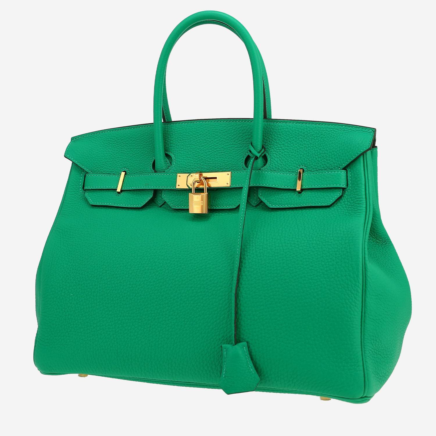 Sac à main Hermès  Birkin 35 cm en cuir togo Menthe