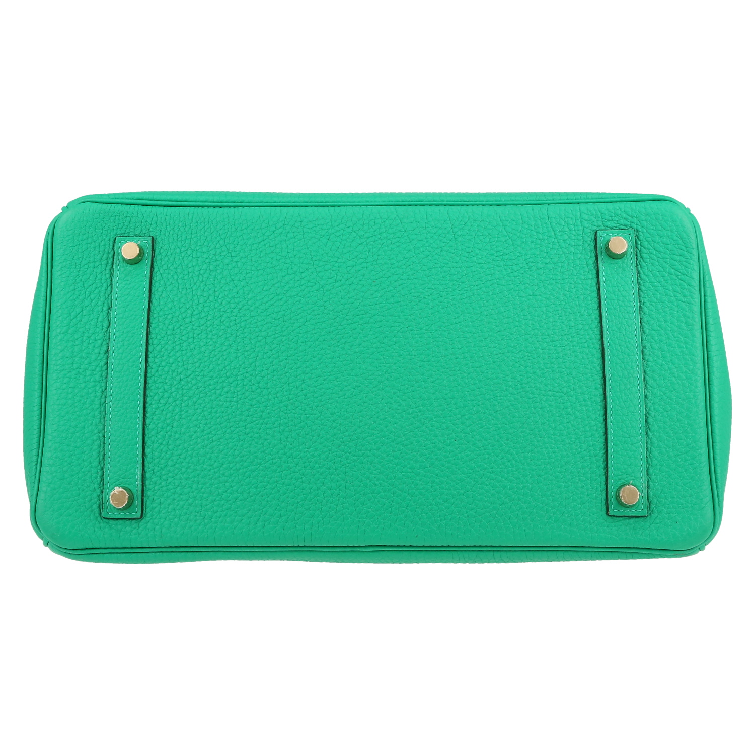 Bolso de mano Hermès  Birkin 35 cm en cuero togo Menthe - Detail D1