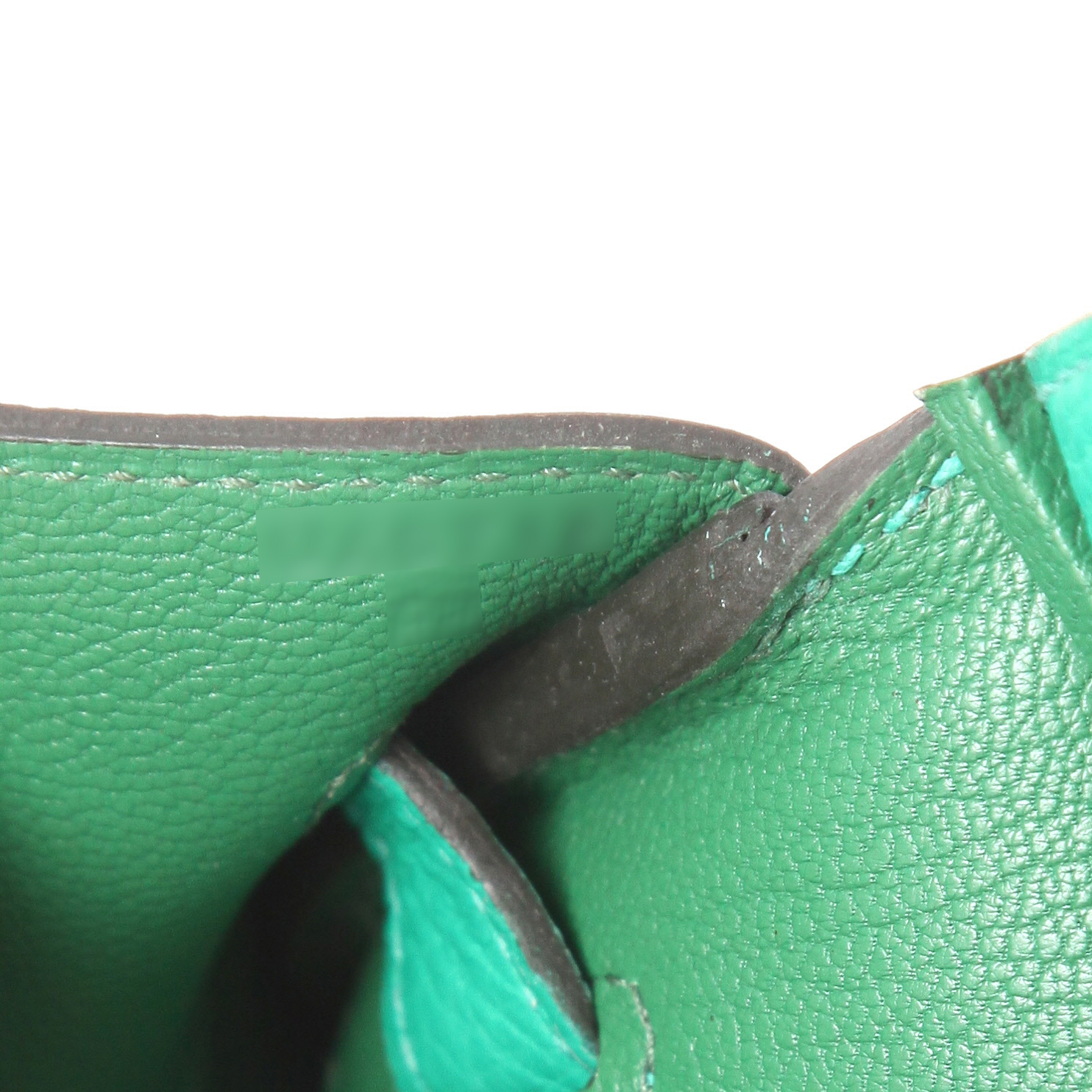 Hermès  Birkin 35 cm handbag  in Menthe togo leather - Detail D4