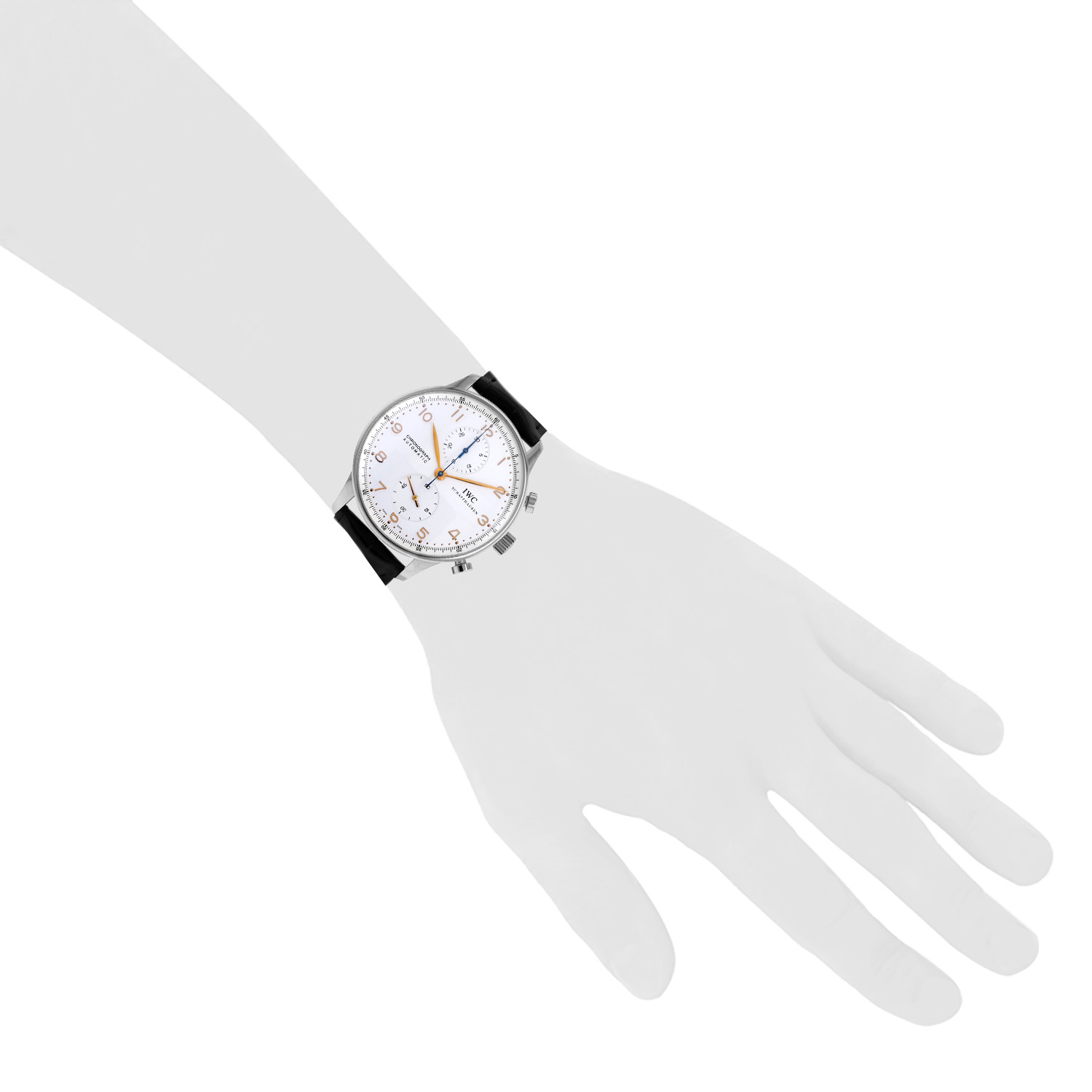 IWC Portuguese-Chronograph  in stainless steel Ref: IWC - 3714  Circa 2010 - Detail D1