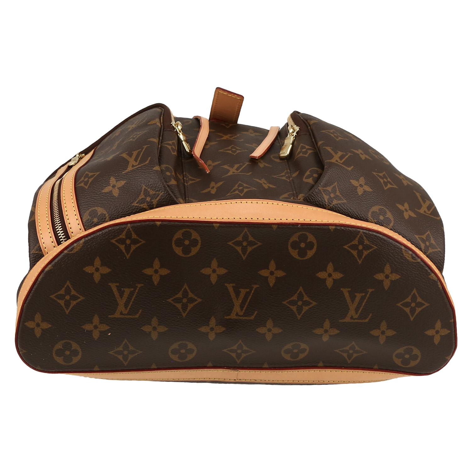 Zaino Louis Vuitton  Bosphore in tela monogram marrone e pelle naturale - Detail D1