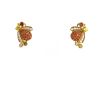Chaumet Bee my Love earrings in yellow gold, diamonds and coloured sapphires - 360 thumbnail