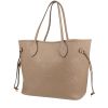 Shopping bag Louis Vuitton  Neverfull in pelle monogram con stampa beige - 00pp thumbnail