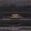 Bolsito de mano Hermès   en cocodrilo porosus negro - Detail D2 thumbnail