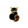 Broche Van Cleef & Arpels Lucky Animals Chat en or jaune, onyx et oeil de tigre - 00pp thumbnail