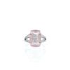 Anello Mauboussin Etoile Divine in oro bianco, quarzo rosa e diamanti - 360 thumbnail