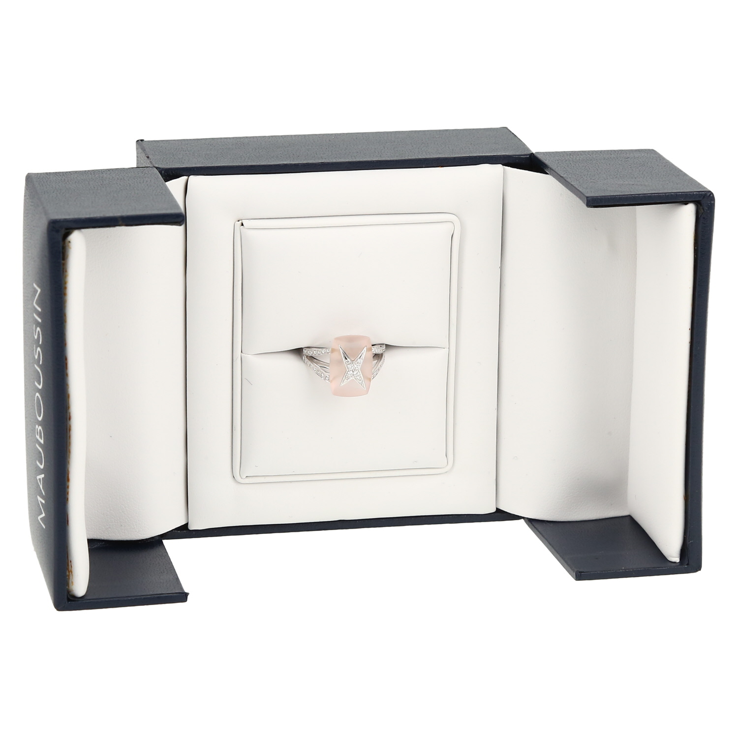 Mauboussin Etoile Divine ring in white gold, quartz and diamonds - Detail D2