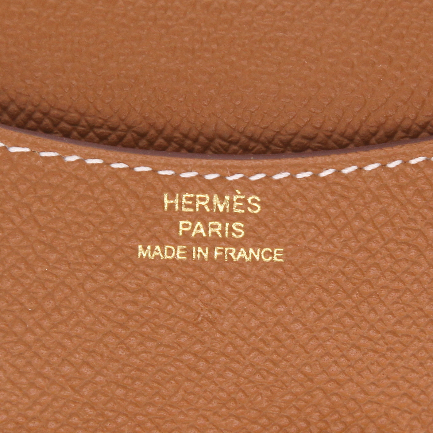 Borsellino Hermès  Constance Slim in pelle Epsom gold - Detail D2