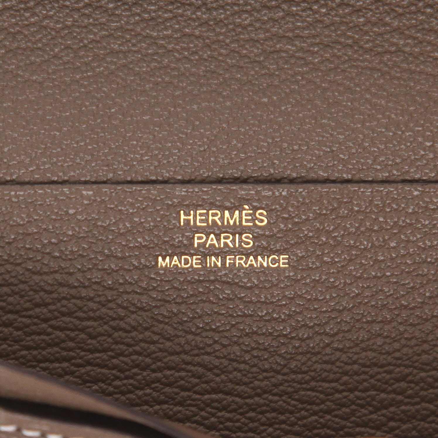 Billetera Hermès  Bearn en cuero marrón etoupe - Detail D2