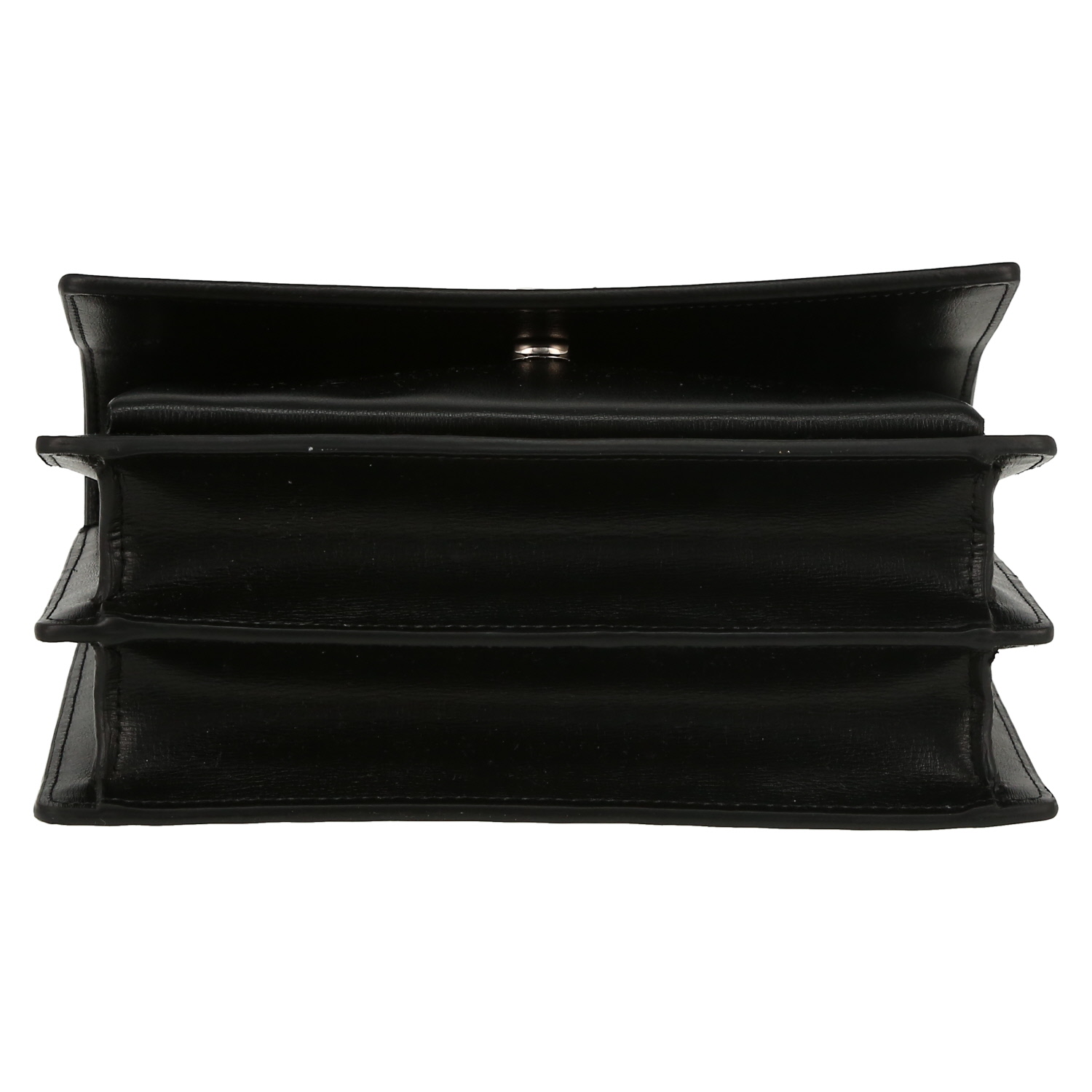 Bolso bandolera Saint Laurent  Sunset en cuero negro - Detail D1