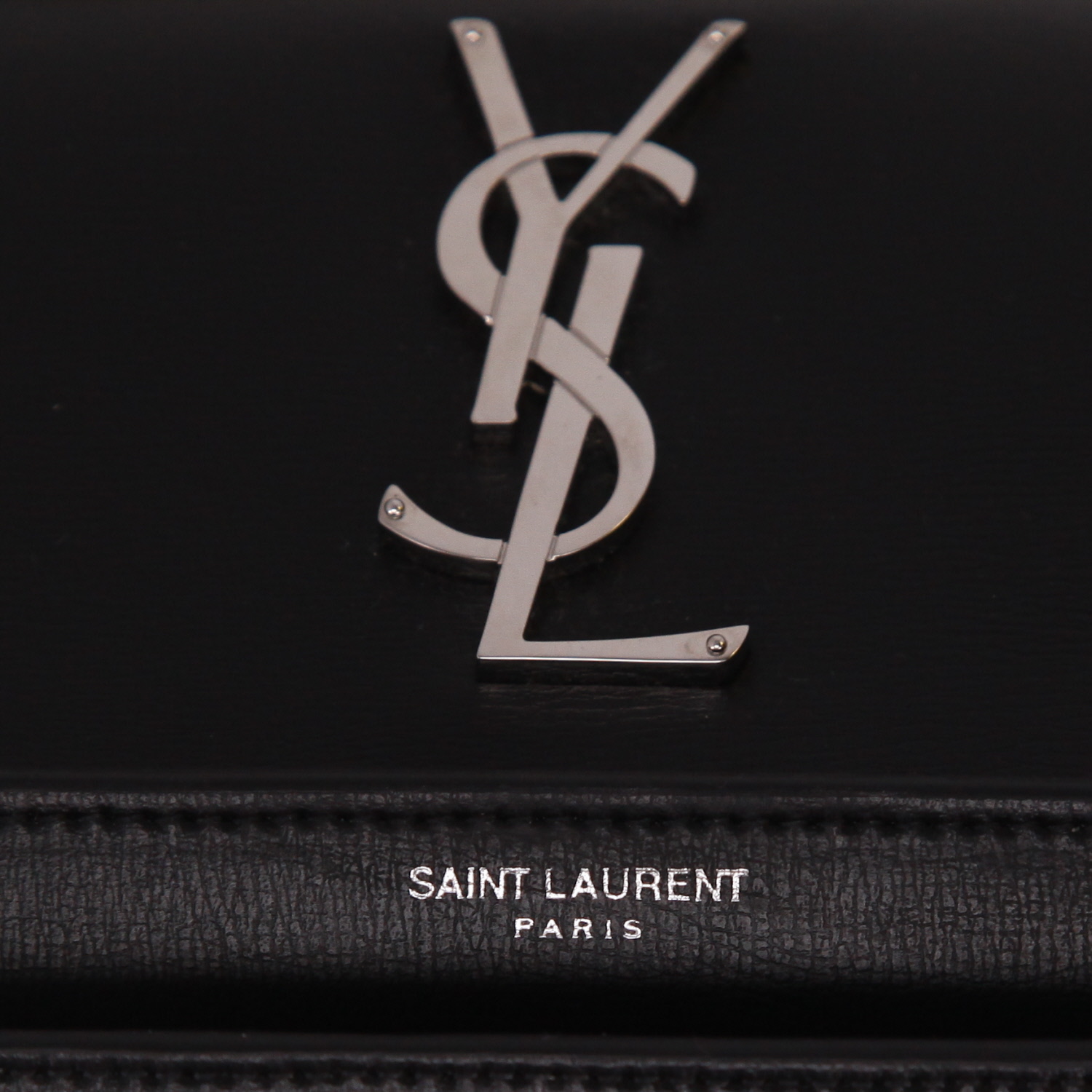 Borsa a tracolla Saint Laurent  Sunset in pelle nera - Detail D2