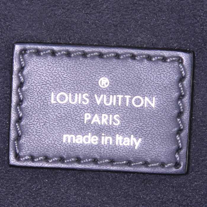 Louis Vuitton Neo Greenwich shoulder bag damier canvas and black leather - Detail D4