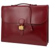 Hermès  Sac à dépêches briefcase  in burgundy box leather - 00pp thumbnail