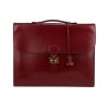 Hermès  Sac à dépêches briefcase  in burgundy box leather - 360 thumbnail