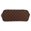 Louis Vuitton  Neverfull small model  shopping bag  in ebene damier canvas  and brown leather - Detail D1 thumbnail