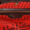 Louis Vuitton  Neverfull small model  shopping bag  in ebene damier canvas  and brown leather - Detail D2 thumbnail