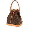 Bolso de mano Louis Vuitton  Noe Nano en lona Monogram marrón y cuero natural - 00pp thumbnail