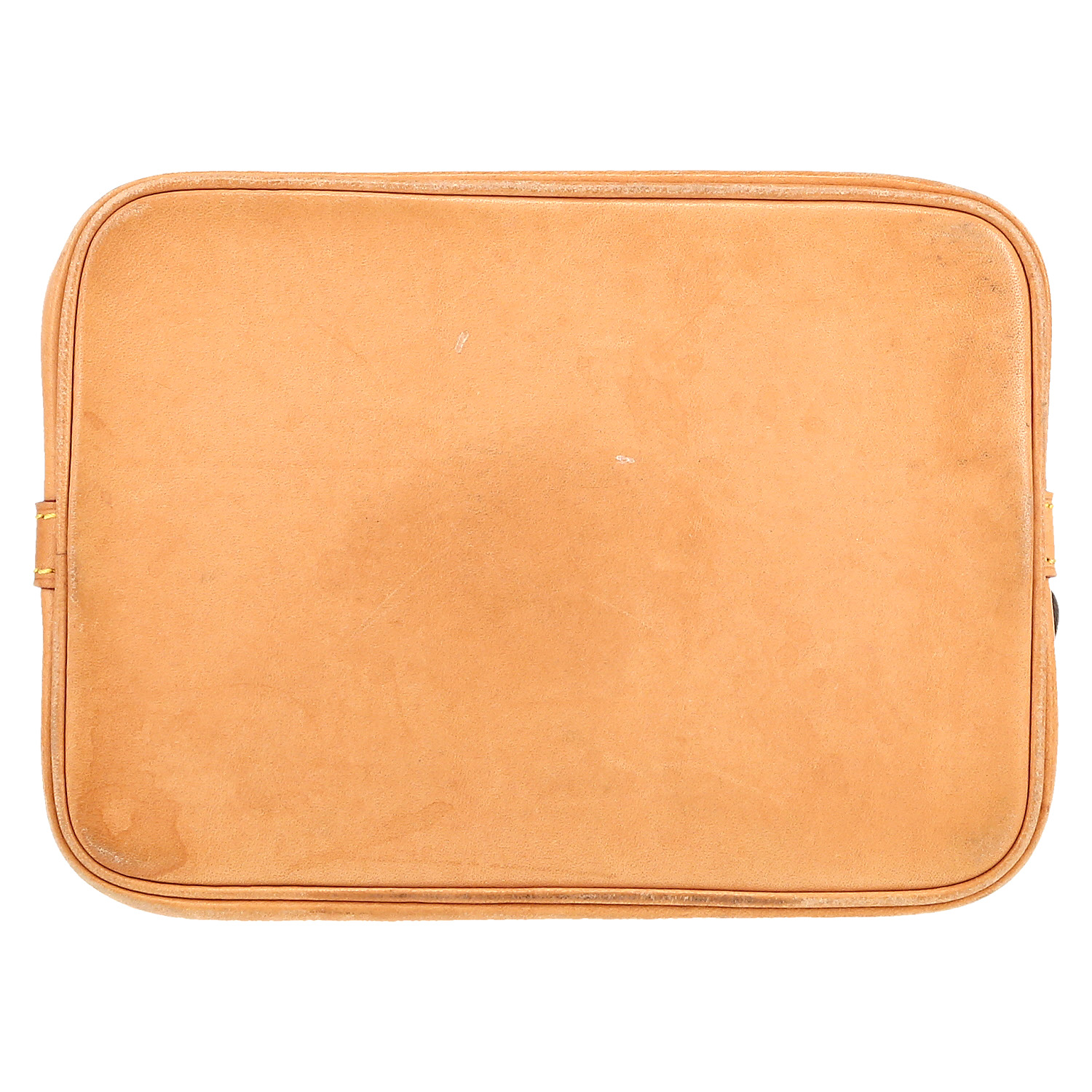 Bolso de mano Louis Vuitton  Noe Nano en lona Monogram marrón y cuero natural - Detail D1