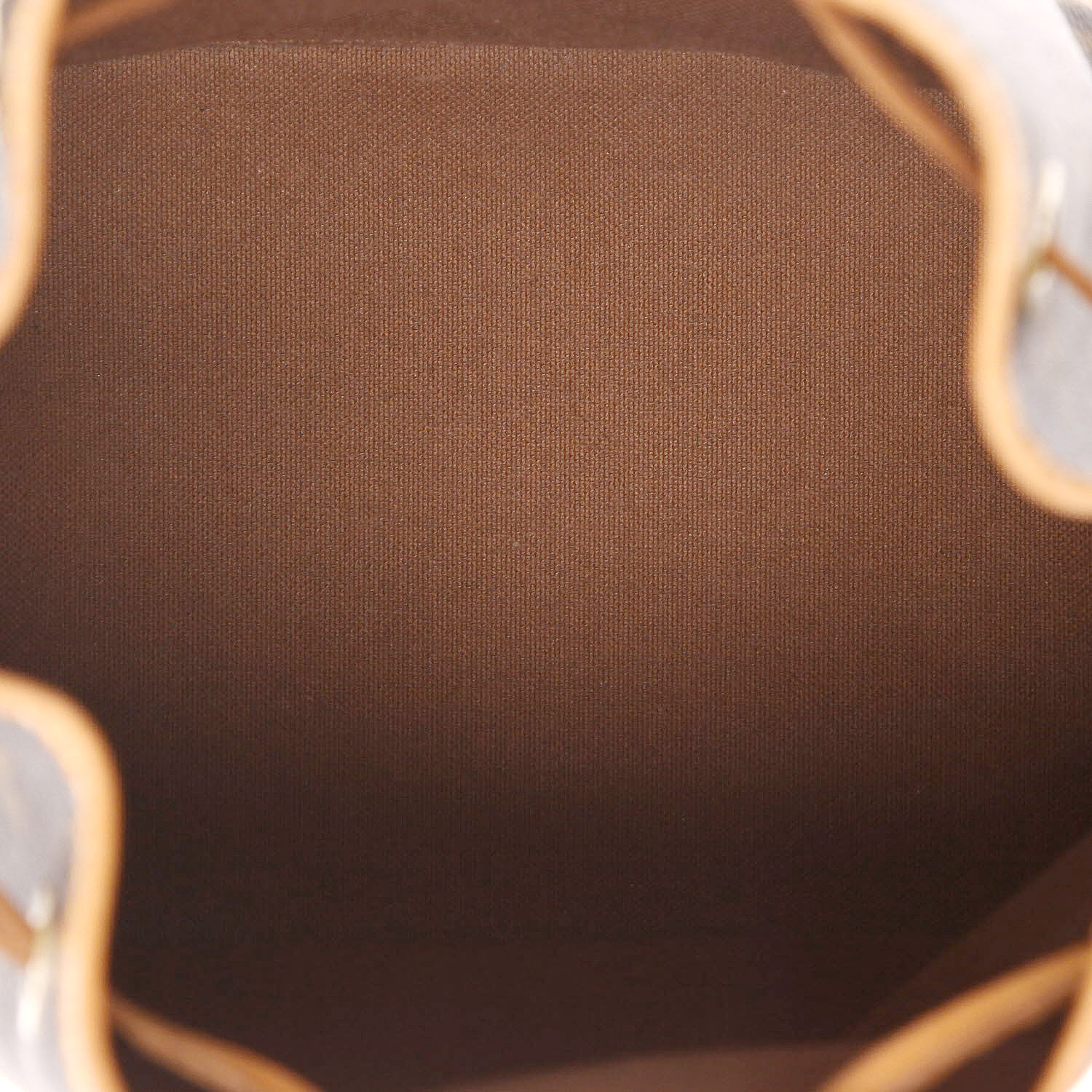 Borsa Louis Vuitton  Noe Nano in tela monogram marrone e pelle naturale - Detail D3