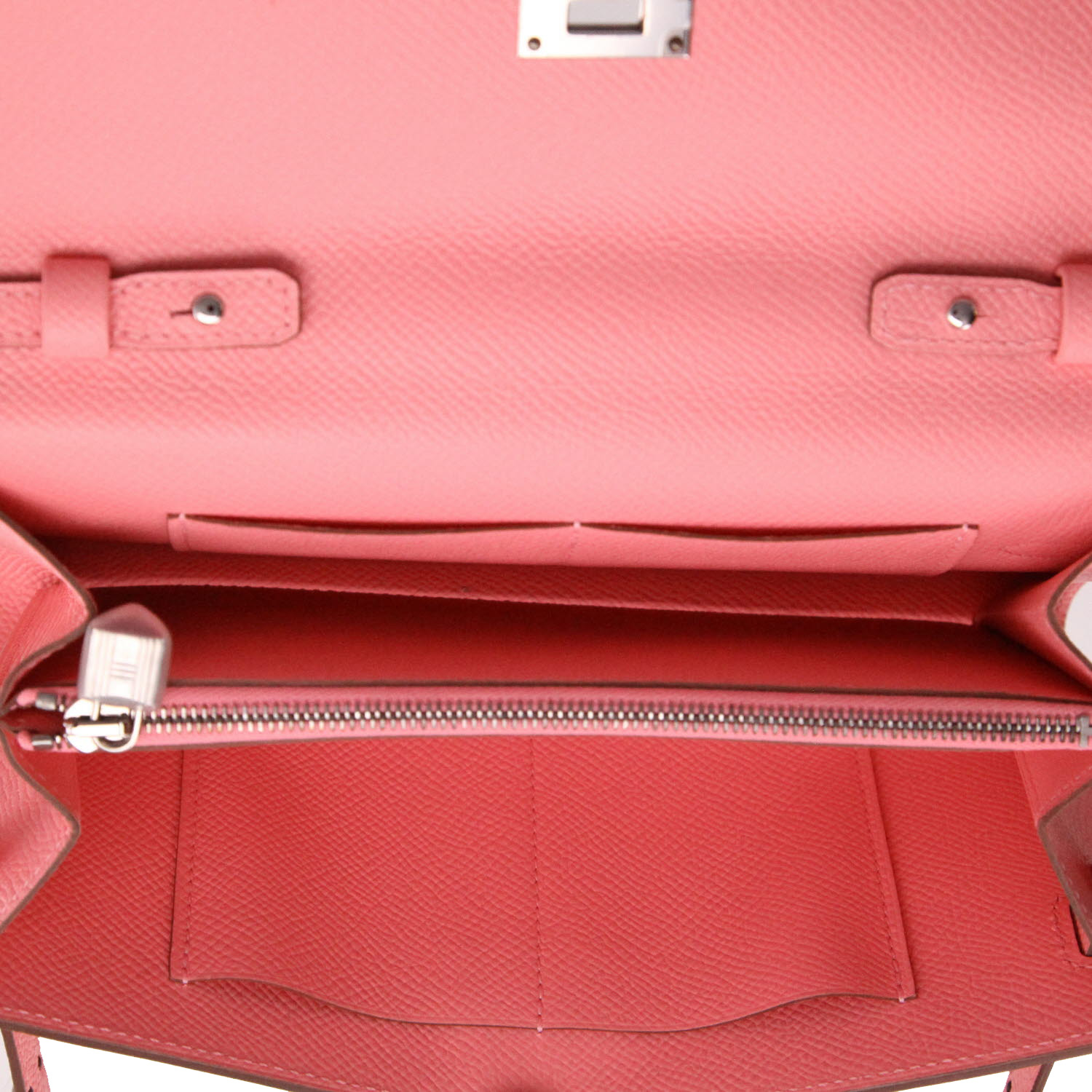 Borsa/pochette Hermès  Kelly To Go in pelle Epsom Rose Confetti - Detail D3