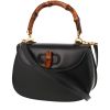 Gucci  Bamboo small model  shoulder bag  in navy blue leather - 00pp thumbnail