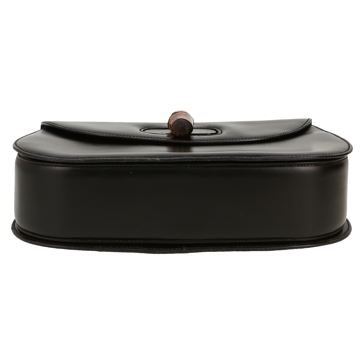 Borsa a tracolla Gucci  Bamboo in pelle nera e bambù - Detail D1