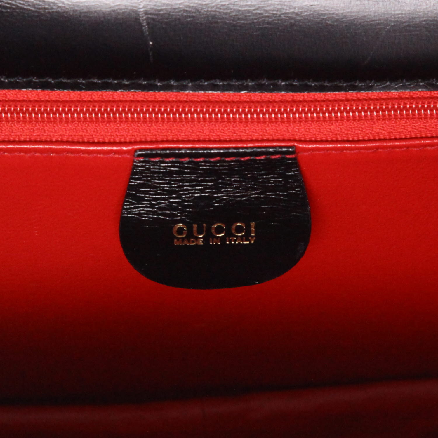Sac bandoulière Gucci  Bamboo en cuir noir et bambou - Detail D2