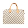 Louis Vuitton  Speedy 30 handbag  in azur damier canvas  and natural leather - 360 thumbnail