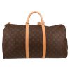 Louis Vuitton  Keepall 50 travel bag  in brown monogram canvas  and natural leather - Detail D5 thumbnail