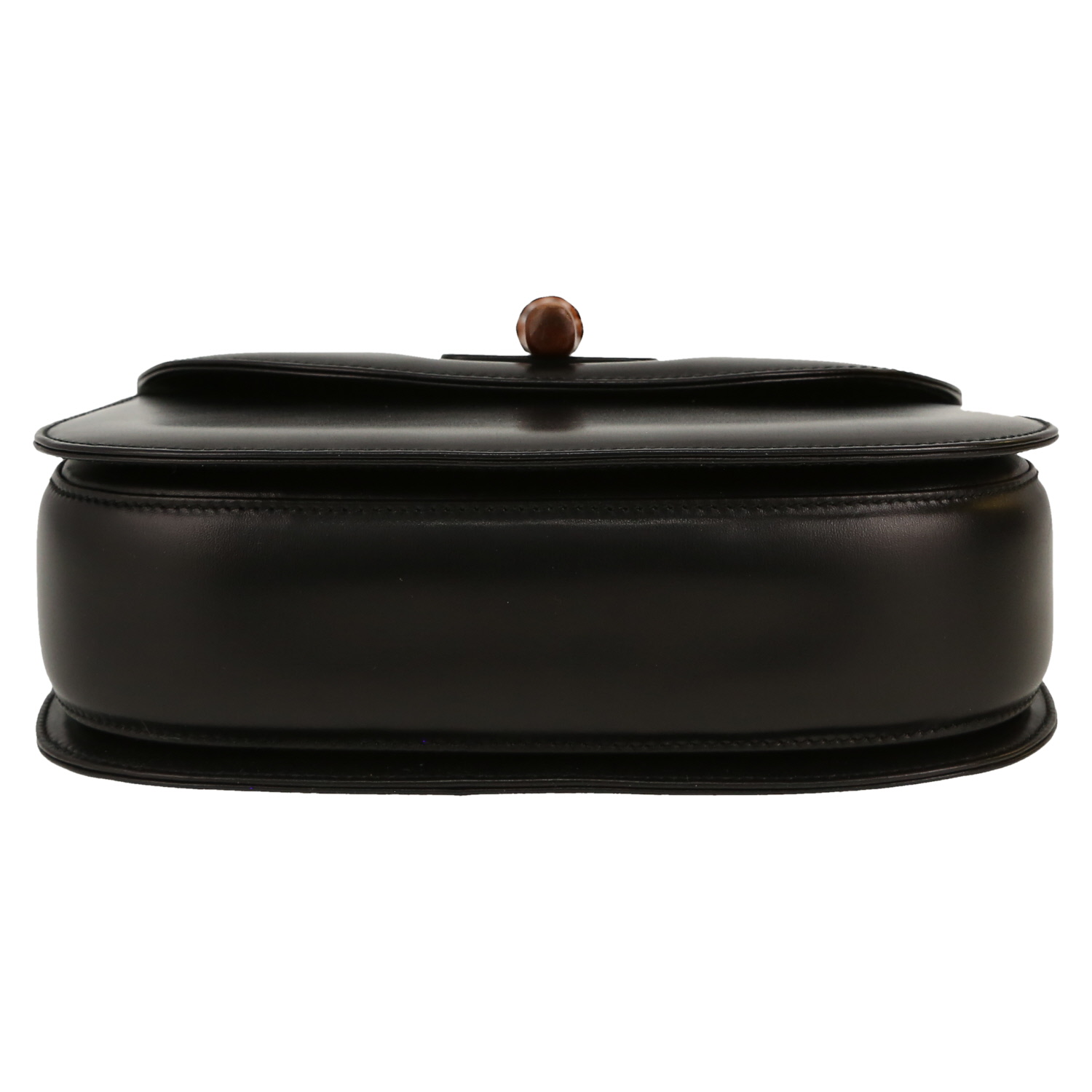 Gucci  Bamboo handbag  in black leather  and bamboo - Detail D1