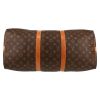 Bolsa de viaje Louis Vuitton  Keepall 50 en lona Monogram marrón y cuero natural - Detail D4 thumbnail