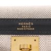 Hermès  Kelly 32 cm handbag  in beige canvas  and navy blue box leather - Detail D2 thumbnail