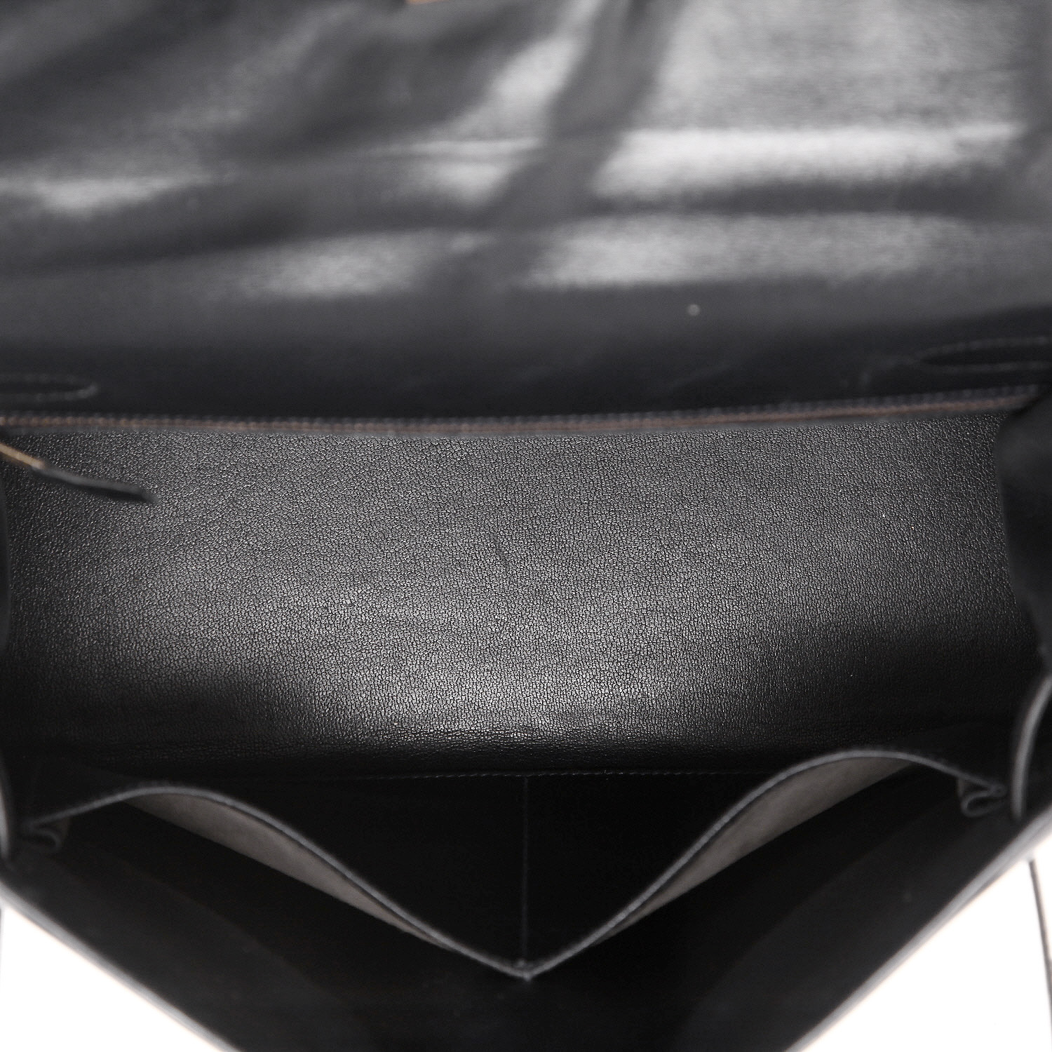 Hermès  Kelly 32 cm handbag  in beige canvas  and navy blue box leather - Detail D3