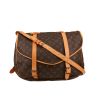 Louis Vuitton  Saumur medium model  shoulder bag  in brown monogram canvas  and natural leather - 360 thumbnail