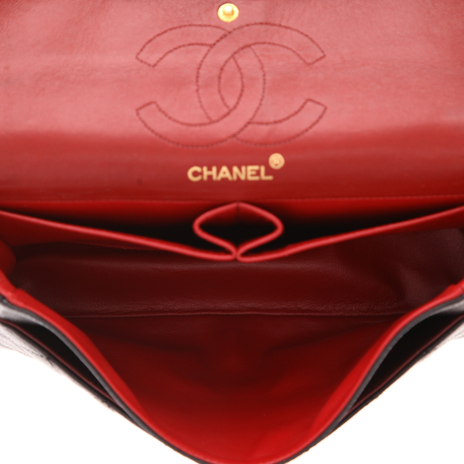 Chanel  Timeless Classic handbag  in black quilted grained leather - Detail D3