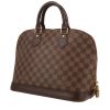 Louis Vuitton  Alma small model  handbag  in ebene damier canvas  and brown leather - 00pp thumbnail