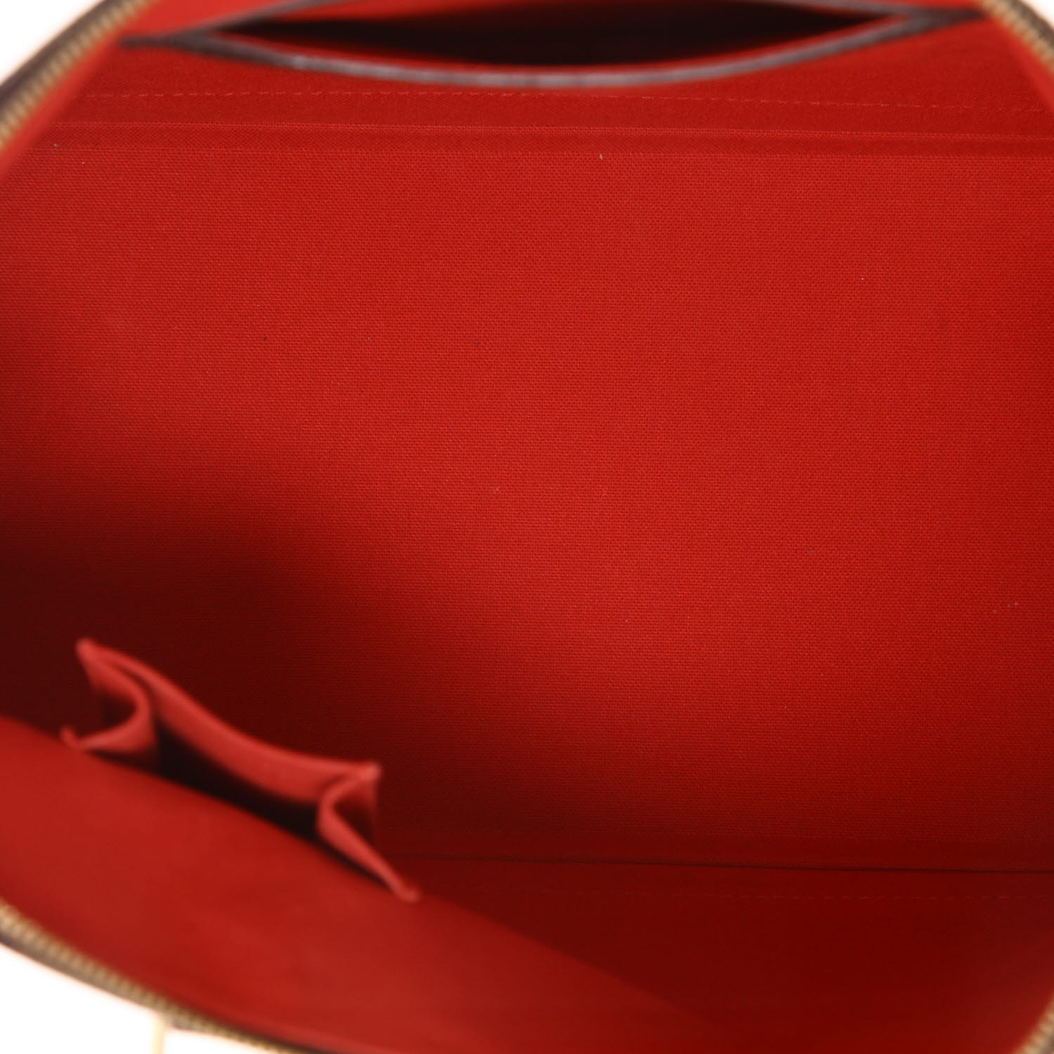 Bolso de mano Louis Vuitton  Alma modelo pequeño  en lona a cuadros ébano y cuero marrón - Detail D3