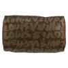 Bolso de mano Louis Vuitton  Speedy Editions Limitées en lona Monogram marrón y roja y cuero natural - Detail D1 thumbnail