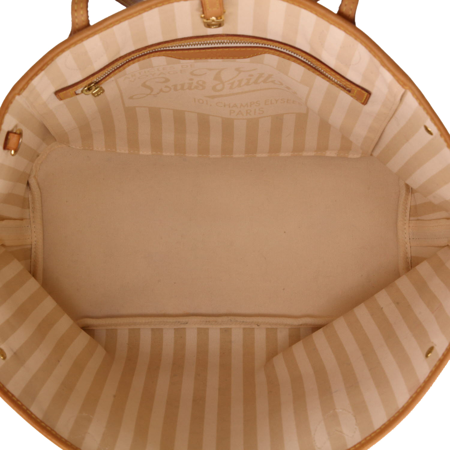 Bolso Cabás Louis Vuitton  Neverfull Editions Limitées en lona Monogram marrón y beige y cuero natural - Detail D3