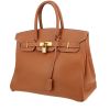 Hermès  Birkin 35 cm handbag  in gold Courchevel leather - 00pp thumbnail